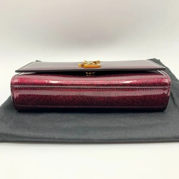 Saint Laurent Monogram Logo Kate Glitter Patent Leather
Crossbody Chain Bag - Picture 4 of 12